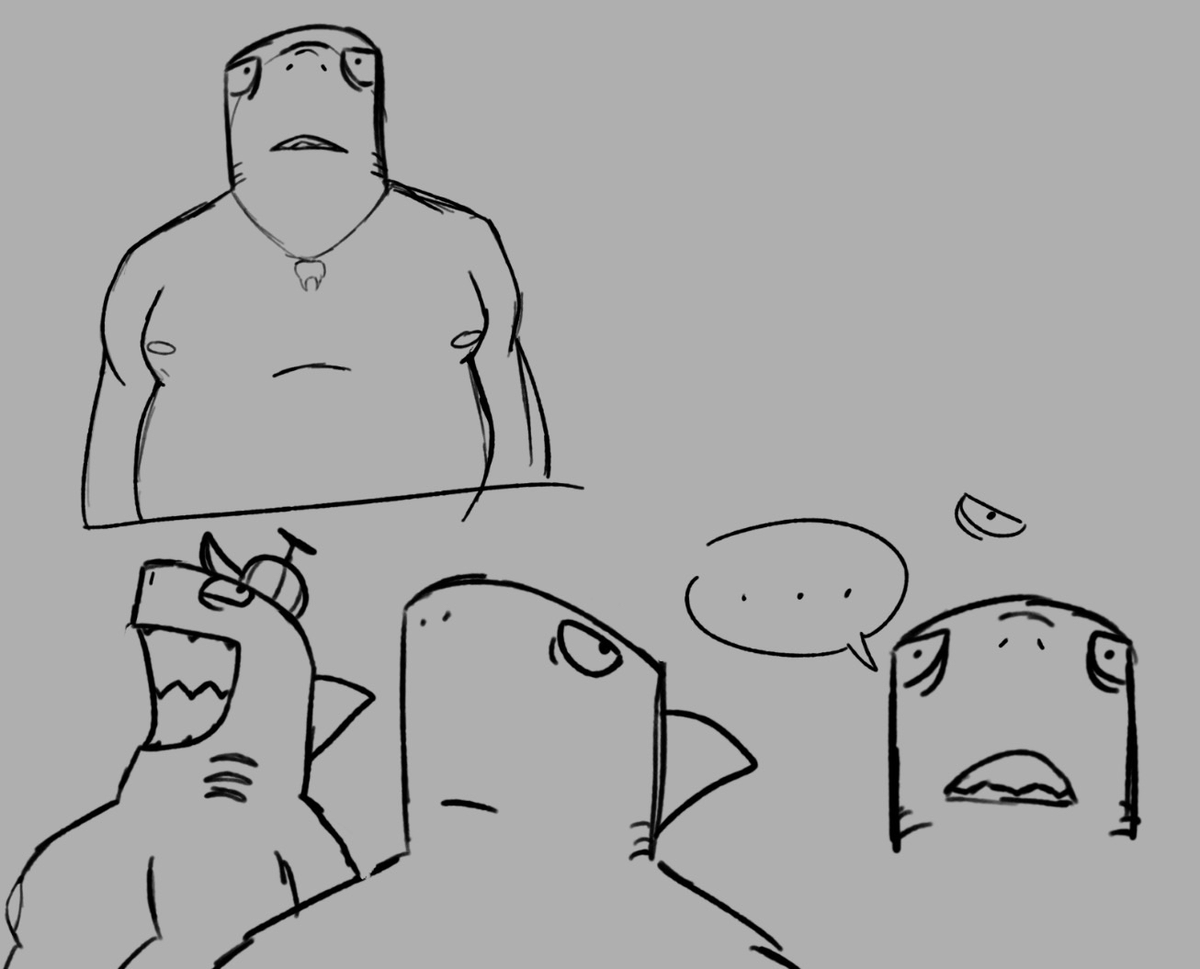 Shark dude i drew he's UGLY