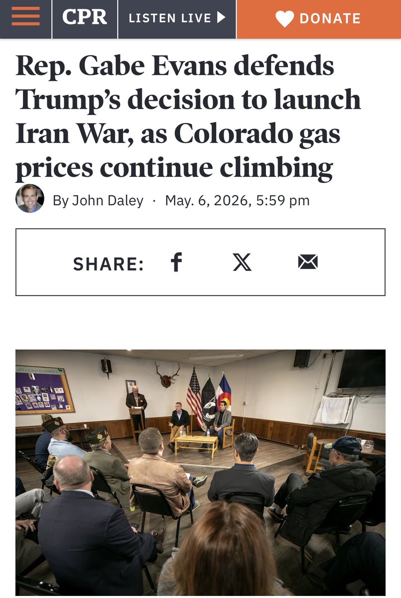 COMainstream's tweet photo. Coloradans are feeling a double hit from the Iran war. With gas up $1.25 and groceries climbing due to higher shipping costs, families are losing hundreds each month. Higher prices at the pump and the store mean cutting back on everything else. #COPolitics https://t.co/s4QyklFYKm