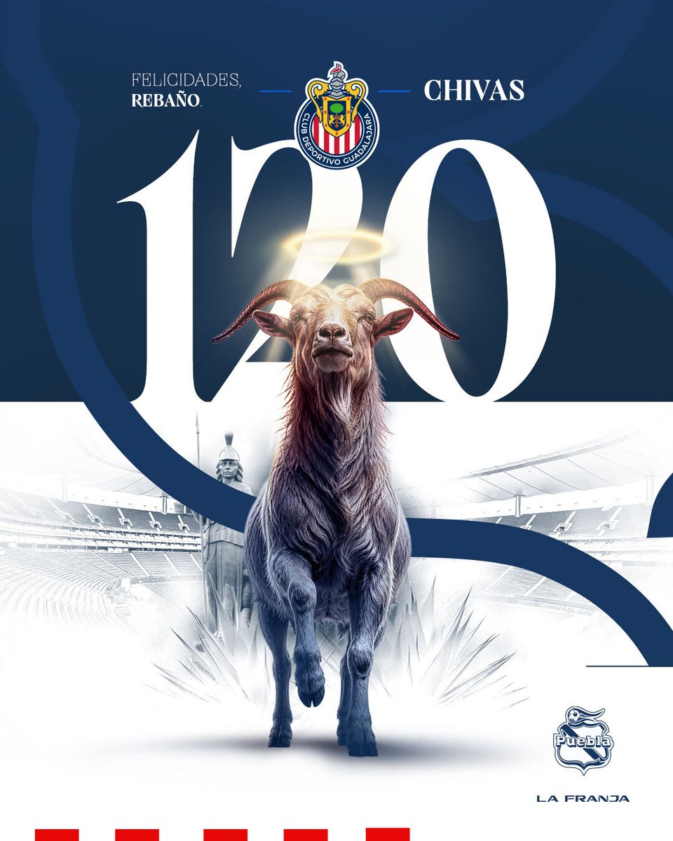 ¡Felices 120 años de historia a los <a href="/Chivas/">CHIVAS</a> 🅱️ros 🎂! 

Al rato le piden al Mariachi 🎺 la de 'Cielito lindo', pa' que rifen en su próximo partido. 🎶😎

#LaFranjaNosUne🎽