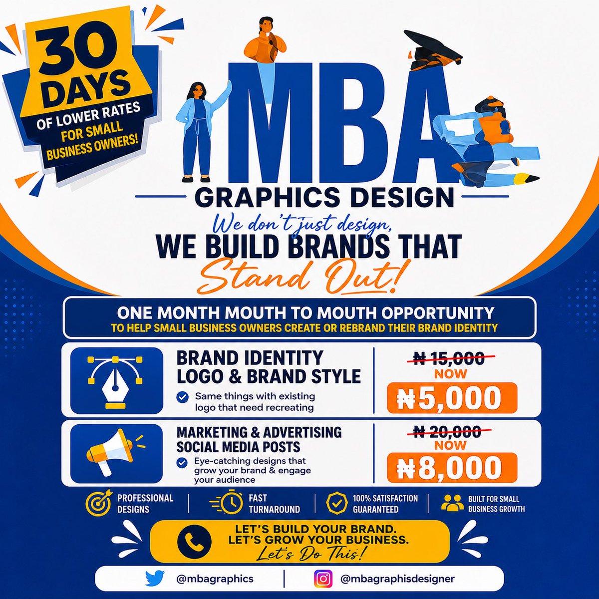 Mbagraphics's tweet photo. @official_Gegeh 30
DAYS
OF LOWER RATES FOR SMALL BUSINESS OWNERS! https://t.co/bNjWWpqwq3