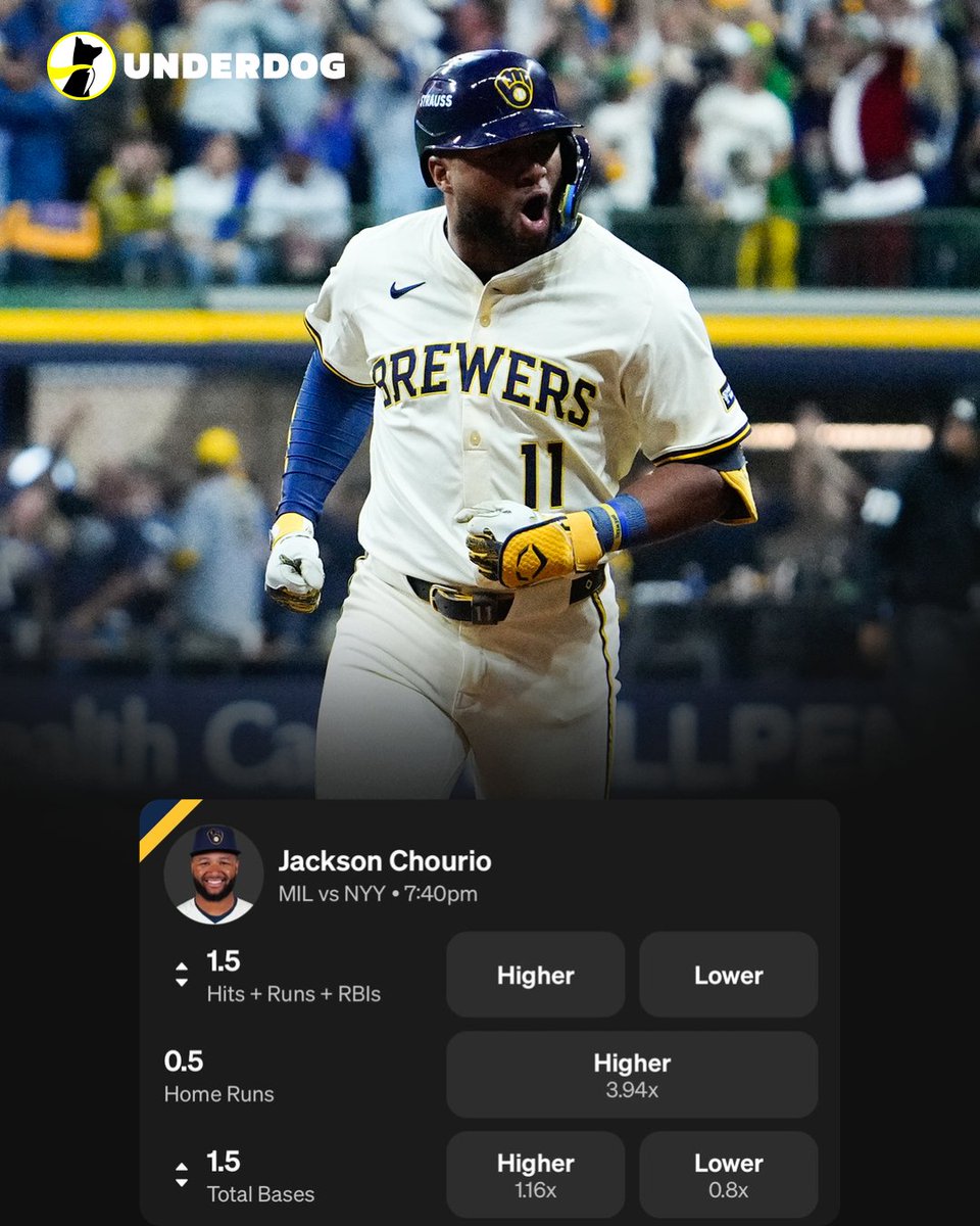 Underdog MLB tweet media