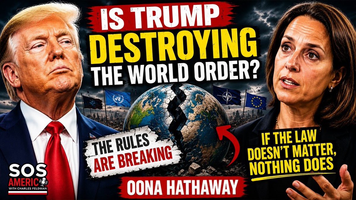 cfeldman1's tweet photo. Has Any US President Damaged Global Alliances More Than Trump?

I spoke with @oonahathaway about the post-war international order, Trump &amp; whether ignoring legal norms can permanently damage global trust and alliances.

Watch here: https://t.co/u3GIuEExiz
#Trump #Politics https://t.co/tNWRJlbeOv