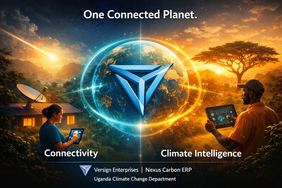 Versigntech's tweet photo. Two revolutions. One planet.
Connectivity meets climate intelligence.
Versign Carbon Nexus ERP + Uganda Climate Change Department — building resilience through data and connection.
#VersignEnterprises #CarbonNexus #ClimateResilience #COP32 #DigitalInclusion https://t.co/SiHNKzyy4f
