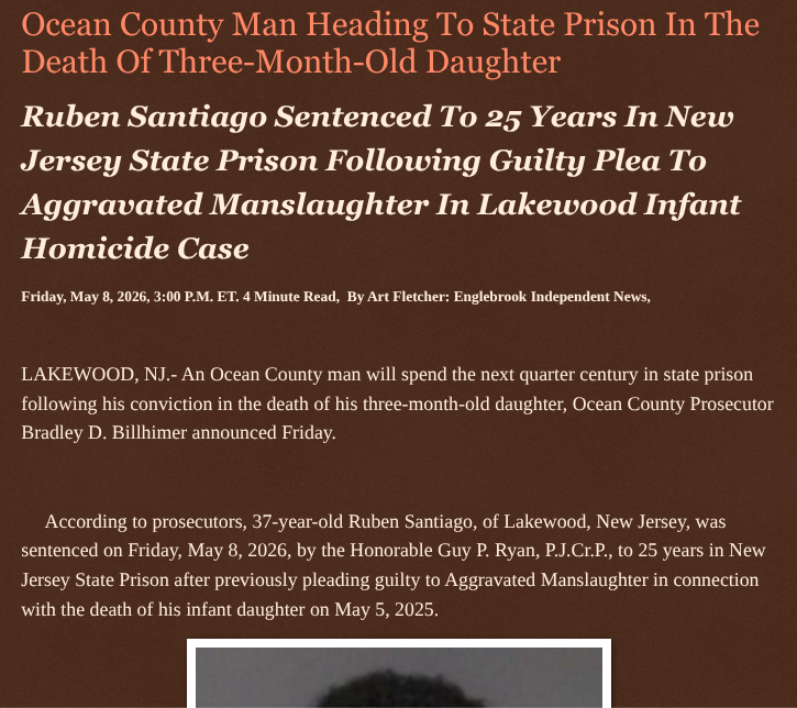 ArtFletcher9's tweet photo. Ocean County Man Heading To State Prison In The Death Of Three-Month-Old Daughter https://t.co/mJfi5AEVlM via @Englebrooknews #NewJersey  #OceanCountyNJ #LakewoodNJ #Father #StatePrison #aggravated #manslaughter #Death #infant #daughter @wireless_step @HRG_Media @LodiNJNews @fordmb1 @SarahGeving1 @Shannon96574094 @DanCook26214426 @Daytobehappy @janninereid1 @gator4kb18 @TrumpWasRite2 @KathyKbrose @RobGerundo @JimBobW49