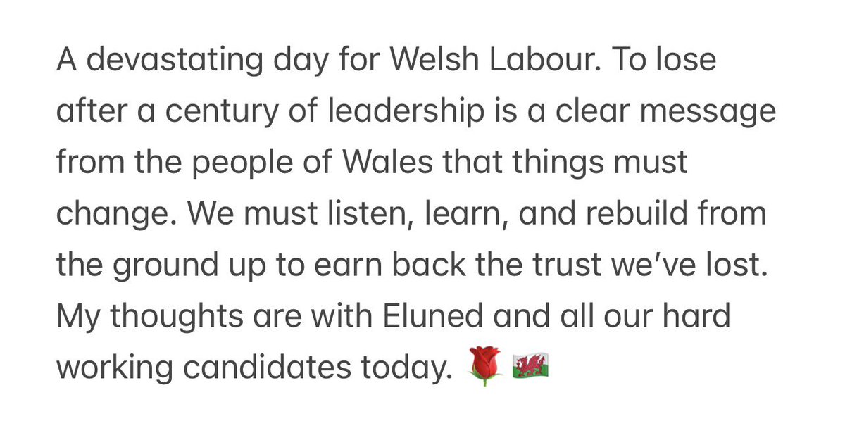 AdamLDavies's tweet photo. A few words from me on today’s Senedd results. https://t.co/NwD50L2o49