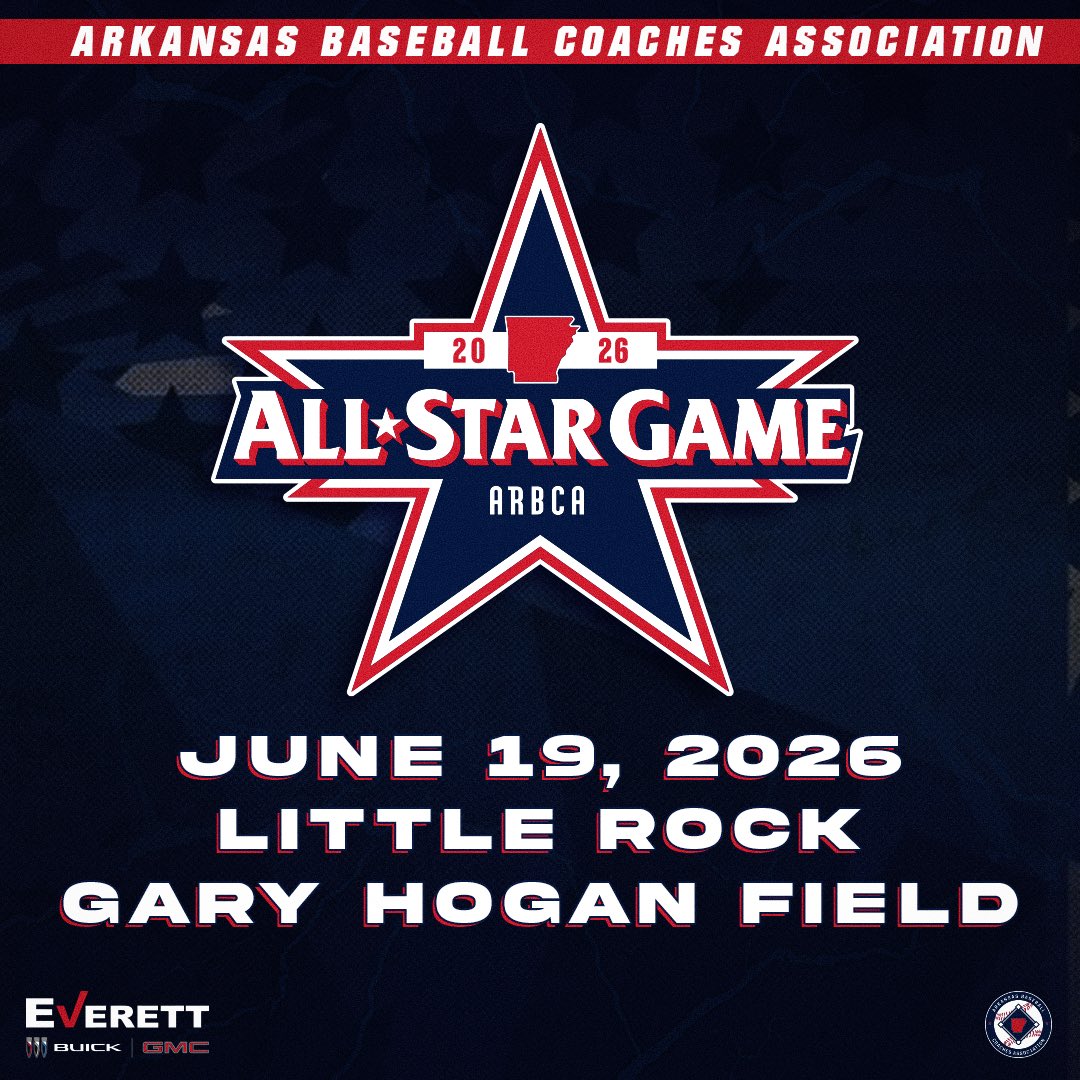 ARBCA_Online's tweet photo. We are excited to announce that the Senior All-Star Games will return this summer. See everyone in Little Rock in mid-June!

Thank you to @everettbuickgmc for making this happen! https://t.co/9JqesMwkKl