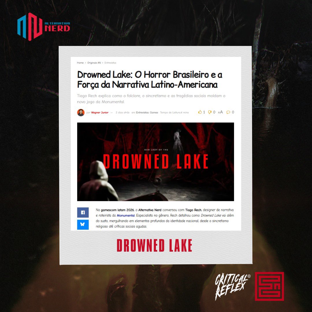 Monumentallab's tweet photo. Mais alguns momentos em que Drowned Lake ganhou destaque na Gamescom Latam.
E você, jogou? Conta pra gente o que achou do jogo!

Links para as matérias completas nos comentários. https://t.co/eOp83h9eb6