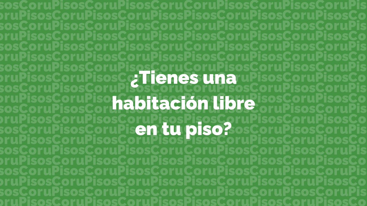 CoruPisos | Comparte piso en A Coruña tweet media