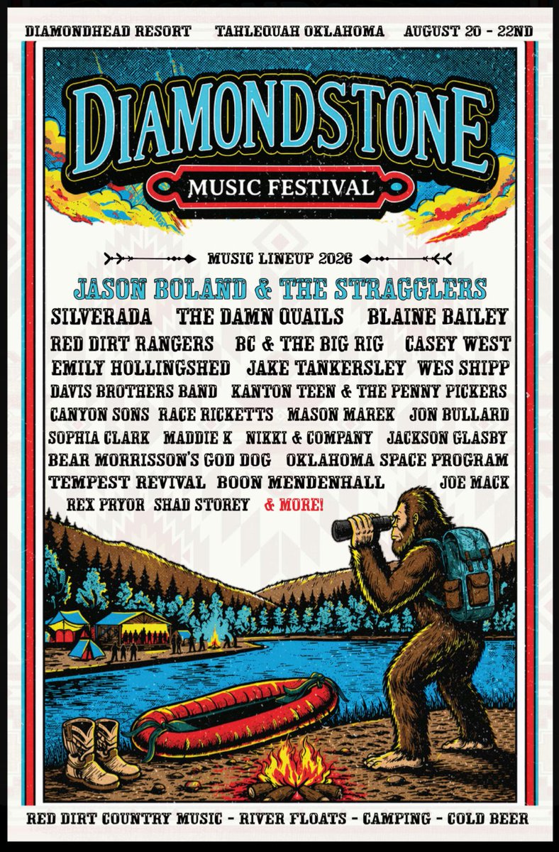 SteveHambyJr's tweet photo. Last year we were billed as "&amp; More." This year we're on the dang poster! #diamondstone #getwiththeprogram #oklahomaspaceprogram https://t.co/I6UMyDf52W