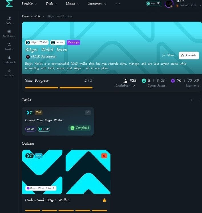 Agozie02's tweet photo. Hello, I just connected my @BitgetWallet to @Sumex_Labs and it feels really smooth👌
Now I can see my full portfolio on one dashboard and do cross-chain swaps using Bitget routes all in one place.
Feels like a proper Web3 control center🔥
https://t.co/xehSLYxxwn
#SUMEX #Web3 https://t.co/gpYEr4RhGo