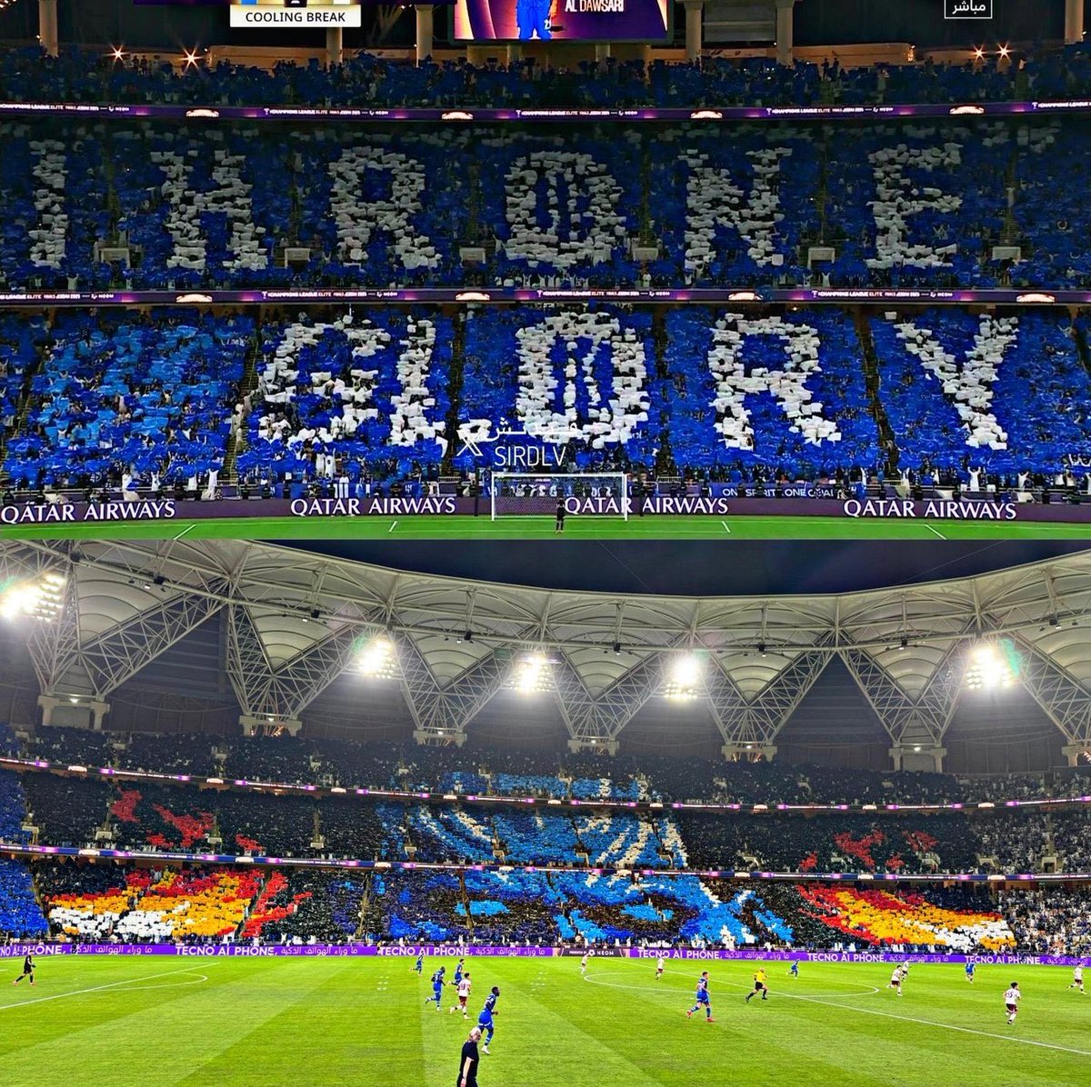 iFalcon10's tweet photo. ملوك التيفو في ملعب الانماء وكفى ☝🏼💙 https://t.co/mINIFIR7hC