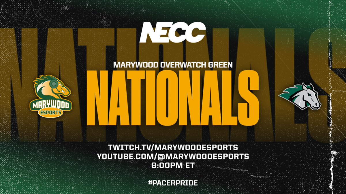 MarywoodEsports's tweet photo. ππππππππ π
πππππ!
It all comes down to this. Marywood Green versus @SU_Esports for the D5 National title. π΄π
Youtube and Twitch, 8PM ET.
Be there. π
#PacerPride | #FierceFocusedFirst https://t.co/KcktLuRkxN