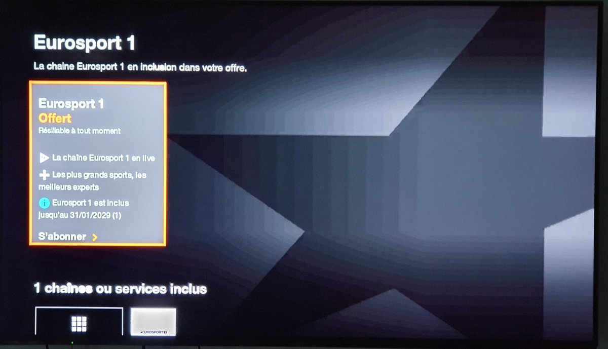 ChristopheBrgr's tweet photo. Bonjour @Orange_conseil 
Depuis quand doit-on s'abonner pour recevoir une chaîne proposée gratuitement dans l'offre @OrangeTV_fr 🤔 
@Orange_France @Eurosport_FR @ultrakfr https://t.co/735umeA3md