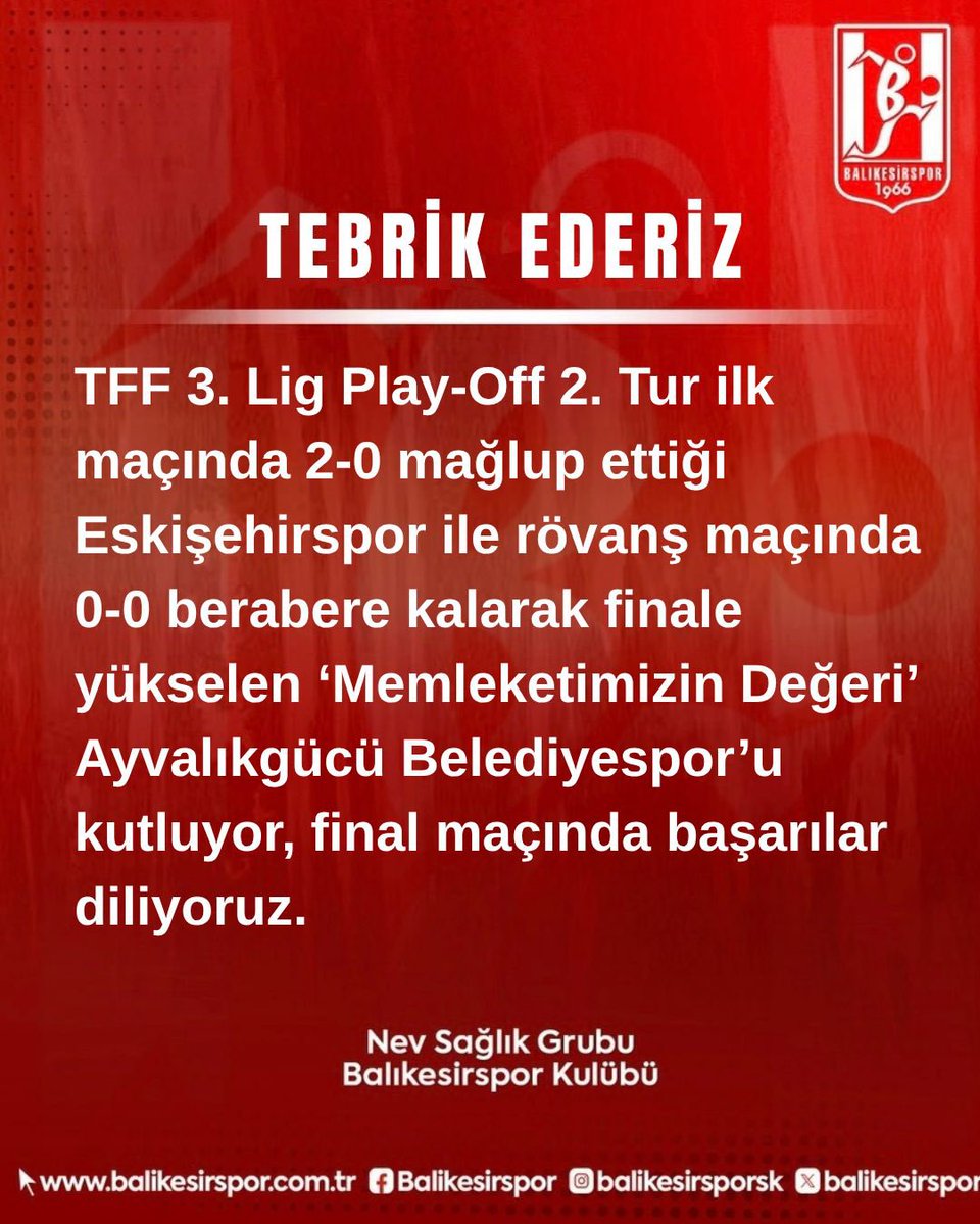 Nev Sağlık Grubu Balıkesirspor tweet media