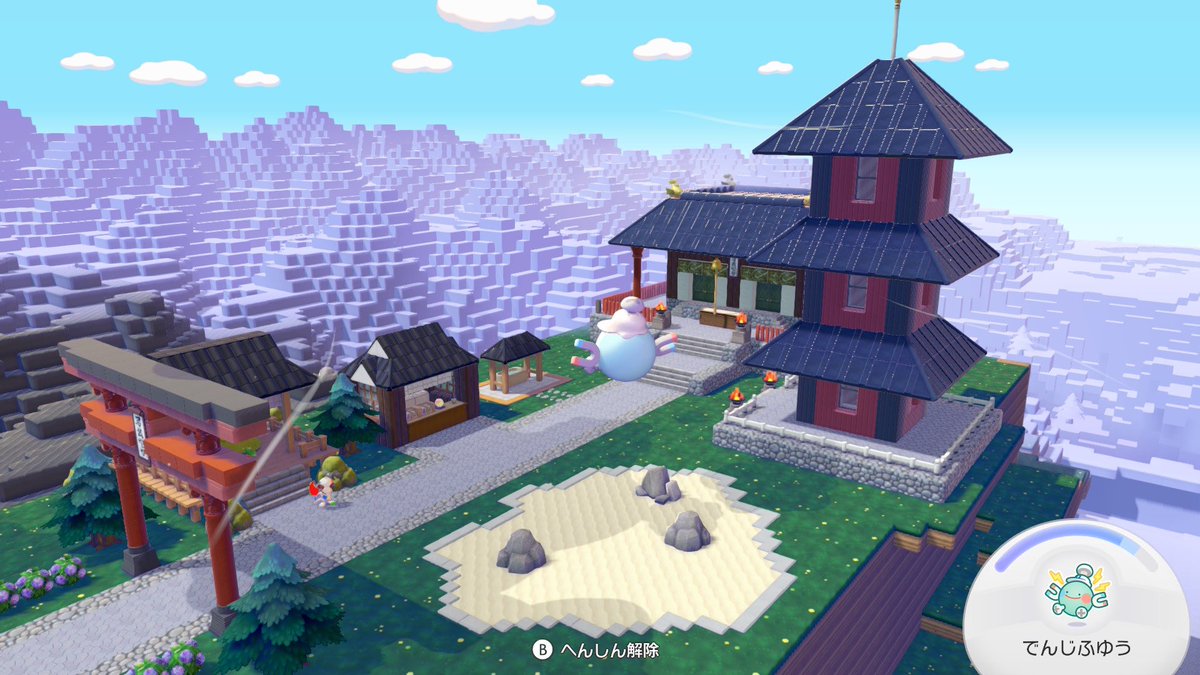 ppp_game2's tweet photo. 1枚目ともしびの祭壇の隣のお城🏰
まだ作り途中だけどなかなかいい感じ♥

2枚目神社周りとその向かいの滝⛩
#ぽこあポケモン https://t.co/bNEkrd0Dho