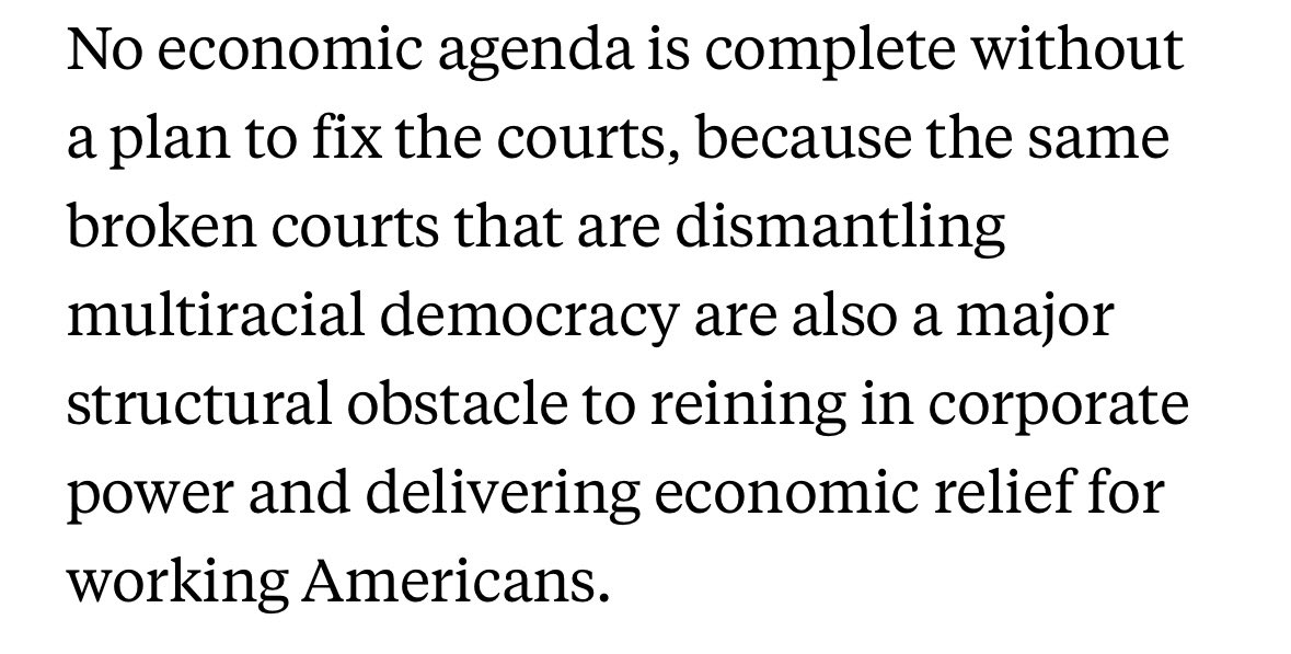 ewwilkins's tweet photo. @hgmonheit on how the courts are blocking the structural economic change people deserve, and why this needs to be front and center for our agenda. https://t.co/AJOe90wQDW