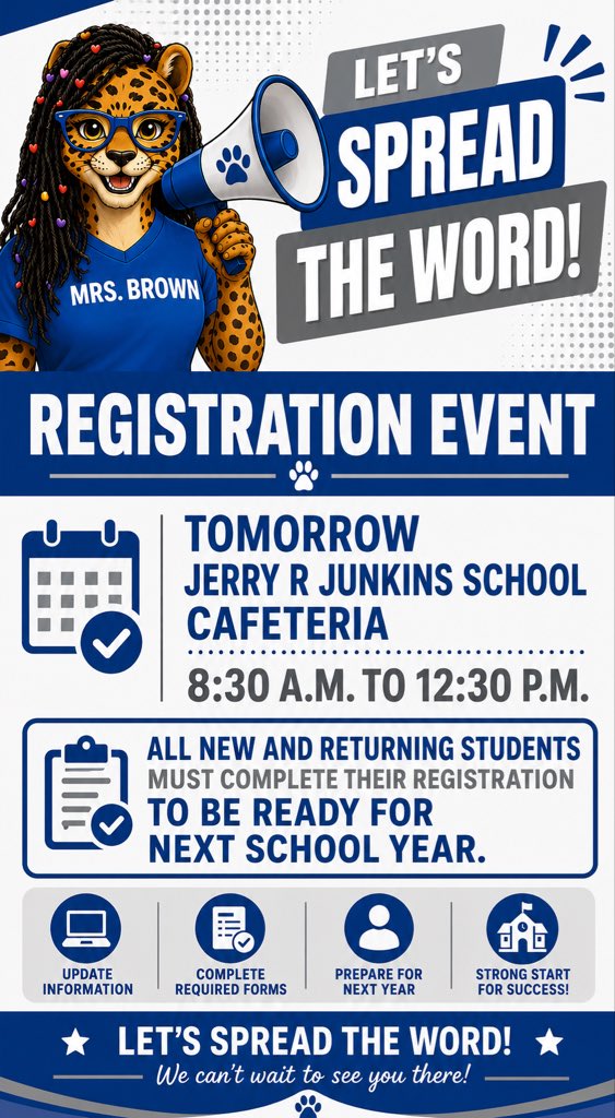 Junkins_Library's tweet photo. Spread the Word!!! Send a Friend- that will become Family ( Junkins)💙

https://t.co/mFO8fcK8hm

Please contact Mrs. Dobbins with any additional questions: iagutierrez@dallasisd.org

Hope to see you all tomorrow! https://t.co/KUzzxf1uIX