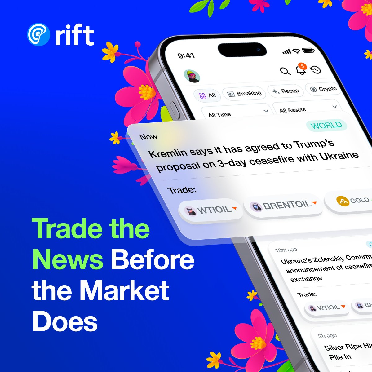 riftapp's tweet photo. Rift gives you a Bloomberg terminal in your pocket.

Institutional-grade news, linked directly to the assets to trade it, on your phone the moment it breaks. https://t.co/aWf0WIvpHV