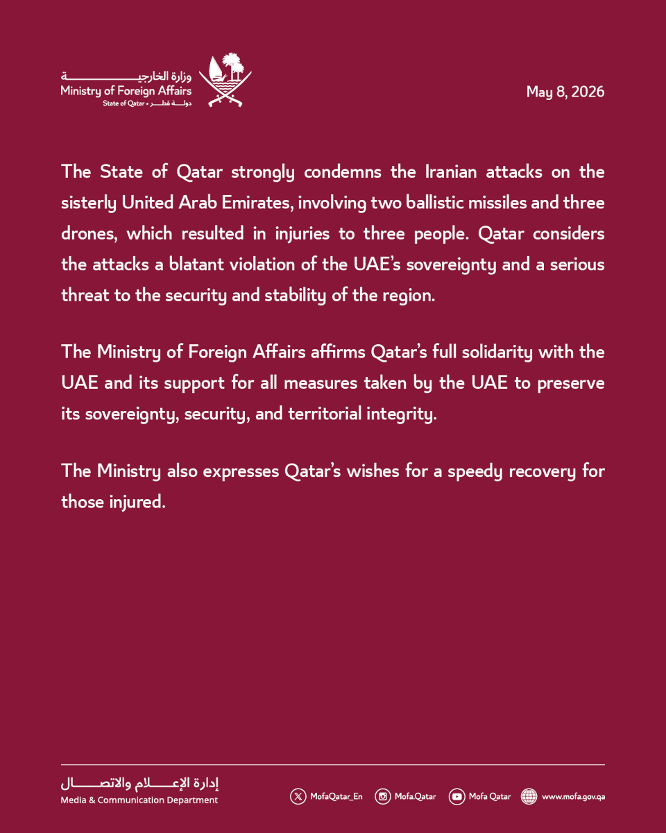 Ministry of Foreign Affairs - Qatar tweet media