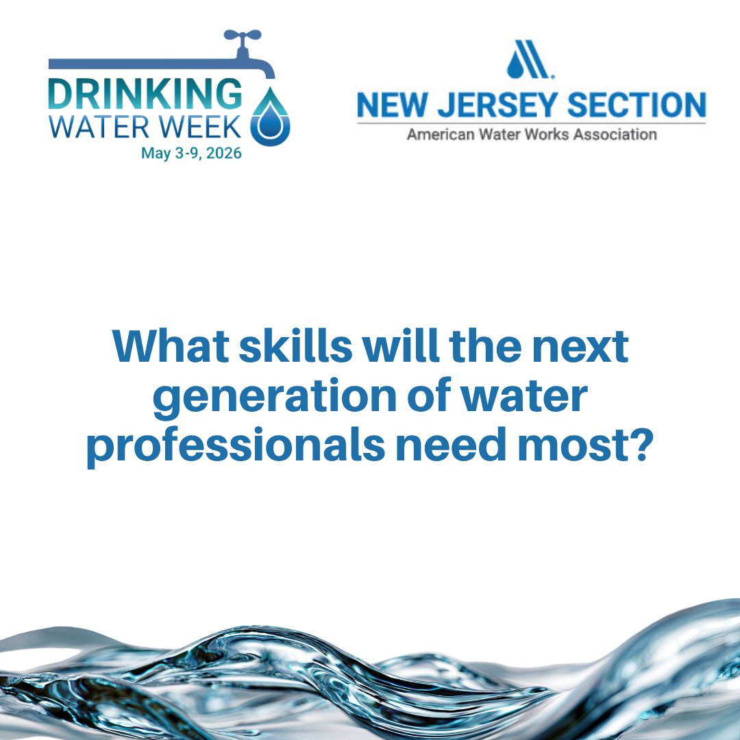 AWWANJ's tweet photo. As we wrap up this year's #DrinkingWaterWeek, AWWA NJ is highlighting industry voices sharing what inspires them to work in water, the skills future professionals will need, and why dedicated people remain essential to protecting the communities we serve. 💧💙 #AWWANJ https://t.co/nR0dS8ZgIu