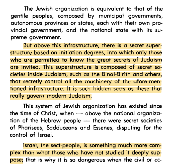 catholic_cg's tweet photo. An elaborate chart called the Politico-Occult-Judeo-Masonry Chart (1940, by L. Fry).

https://t.co/EhCminXl1c

Library of Political Secrets #3: What is Judaism? (1969), page 30

https://t.co/NXlLXG55FY https://t.co/m6vnfvXEze
