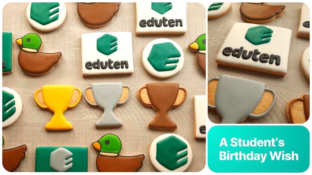 EdutenOfficial's tweet photo. Once upon a time, an Eduten student loved the platform so much he asked for Eduten cookies for his 13th birthday 🍪

Galletas Artemisa in Chile pulled it off, and we think they looked too good to eat. https://t.co/9wLtKWUrUn