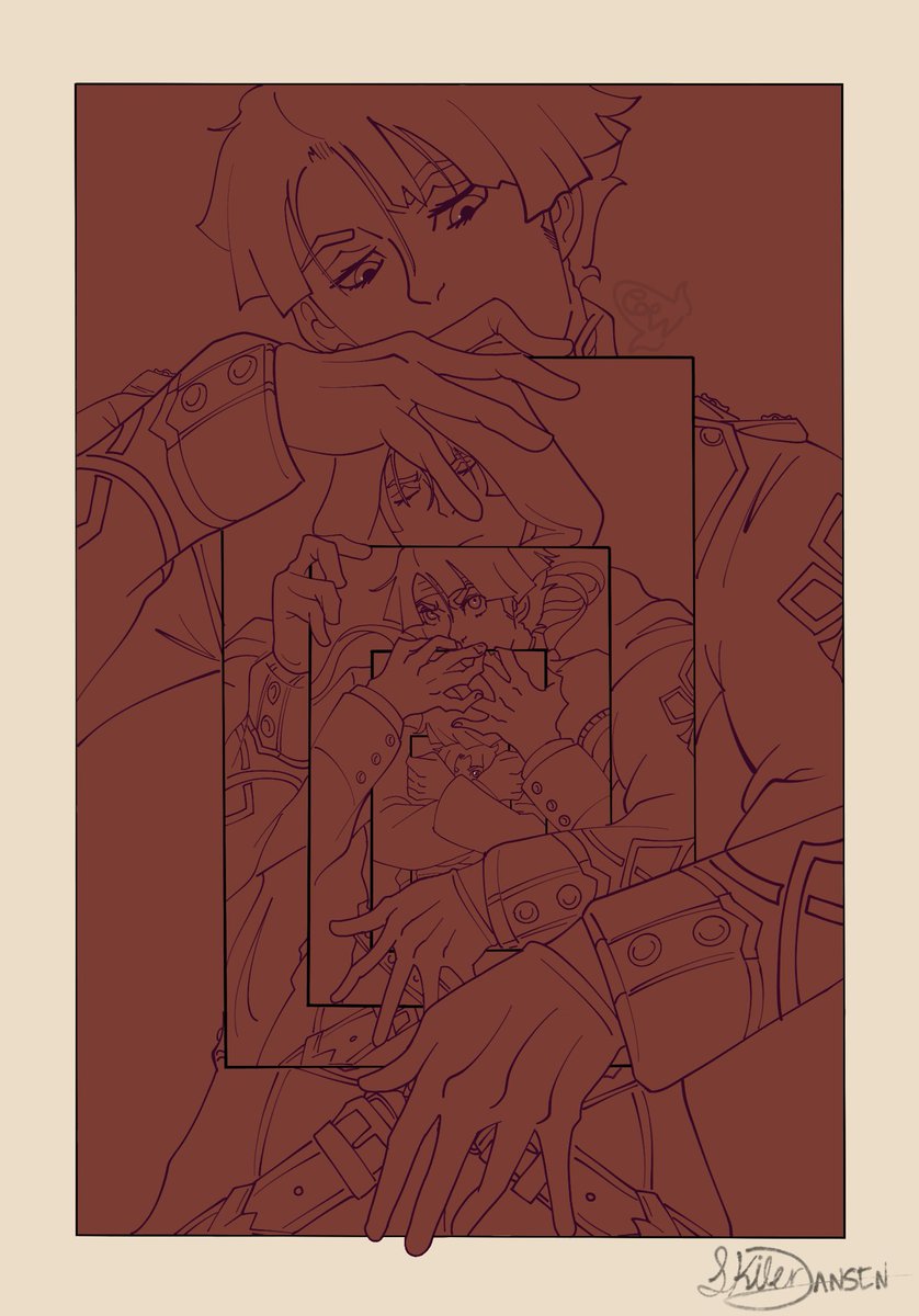 corn_draws's tweet photo. WIP:
This piece is based on the WHA trend last year (that I just now finished 😭 https://t.co/sPOEelT0B0