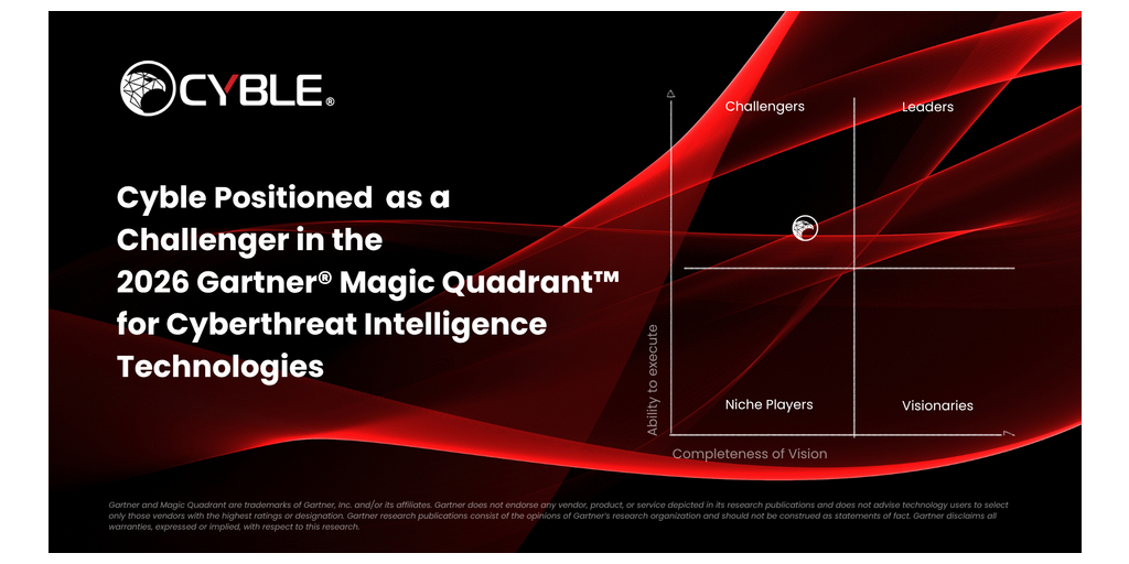 Cyble在2026年Gartner®網路威脅情報技術魔力象限(Magic Quadrant™)中被定位為挑戰者 dlvr.it/TSRkWc