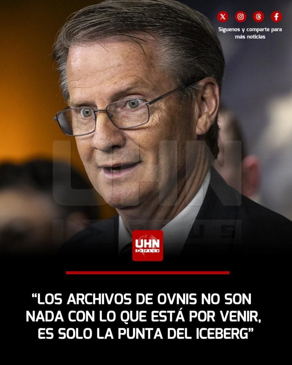 🇺🇸‼️| Tim Burchett, congresista republicano de Estados Unidos, se refirió a la revelación de archivos sobre ovnis y aseguró: "Esto no es nada en comparación con lo que está por venir, será una gota en el océano...".
