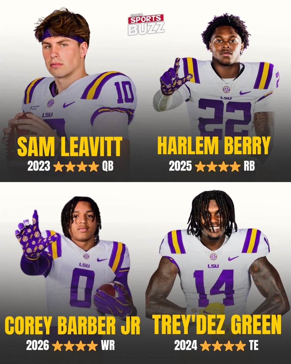 CollegeBuzzSK's tweet photo. The offense Lane Kiffin put together at LSU doesn't look half bad 👀 https://t.co/oamIX5jfl5