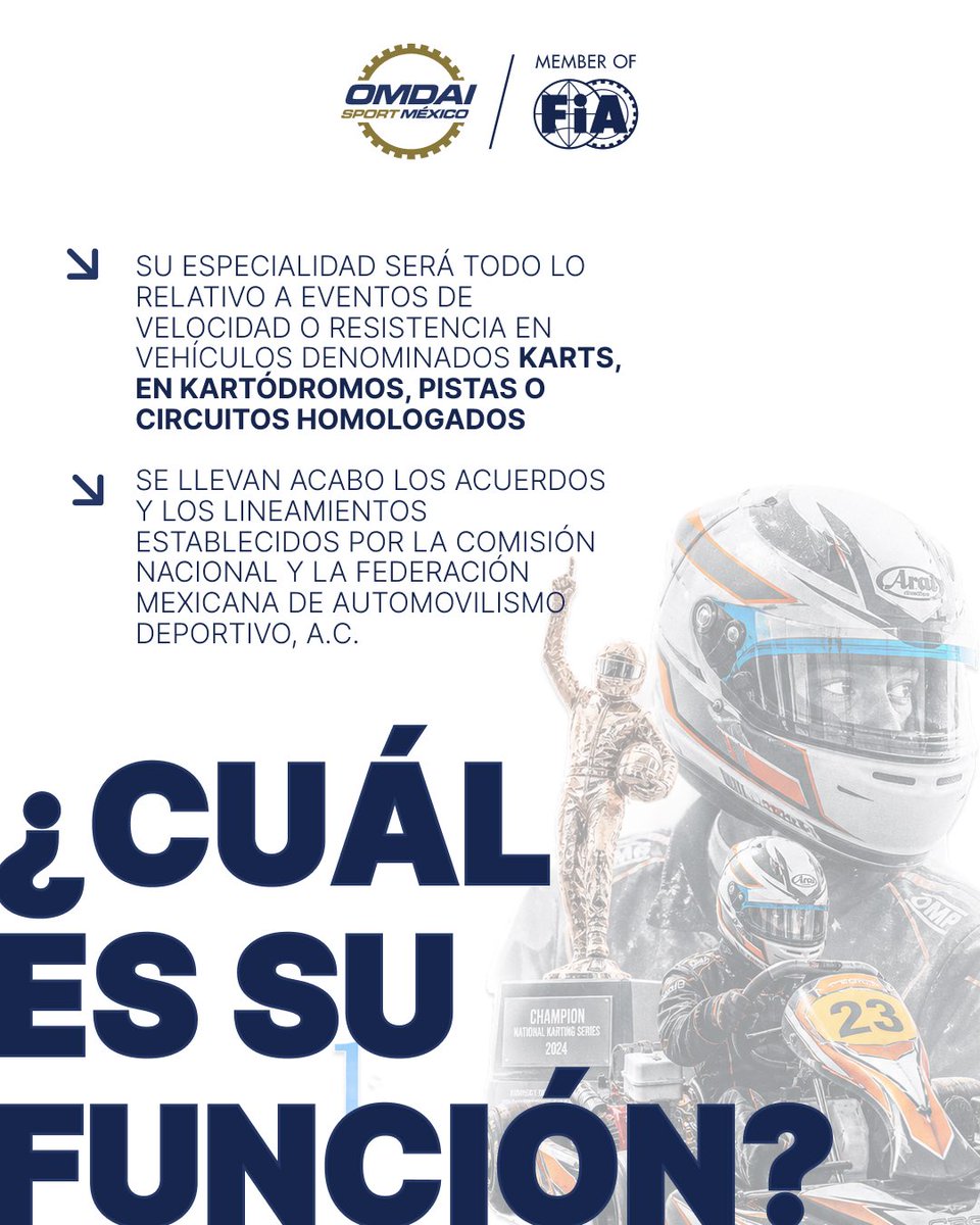 OMDAIMX's tweet photo. Conoce la Comisión Nacional de Kartismo y cuál es su papel en el automovilismo nacional, así como la manera en que @Femadac apoya a todas las comisiones nacionales. 🏎️🇲🇽

#comisiones #automovilismo #femadac https://t.co/MWySXX5oAL