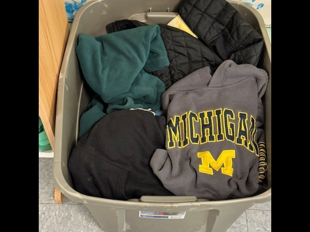 FPElem's tweet photo. Please stop by and check out our Lost &amp; Found! We have a variety of items waiting to be claimed, including sweatshirts, hats, water bottles, jackets, toys, and more. Any items not claimed by next Friday, May 15th, will be donated. Thank you! https://t.co/sviEX2QBDe