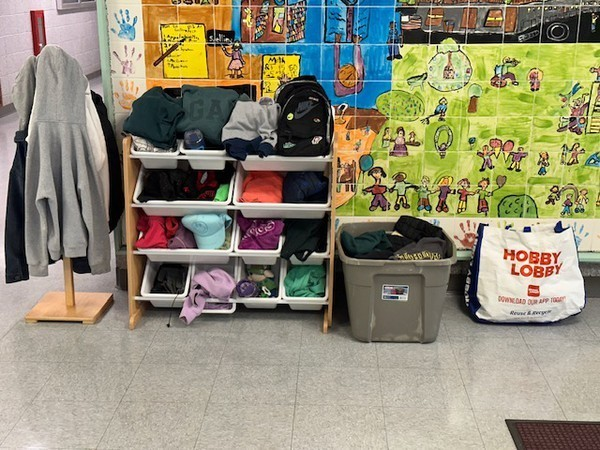 FPElem's tweet photo. Please stop by and check out our Lost &amp; Found! We have a variety of items waiting to be claimed, including sweatshirts, hats, water bottles, jackets, toys, and more. Any items not claimed by next Friday, May 15th, will be donated. Thank you! https://t.co/sviEX2QBDe