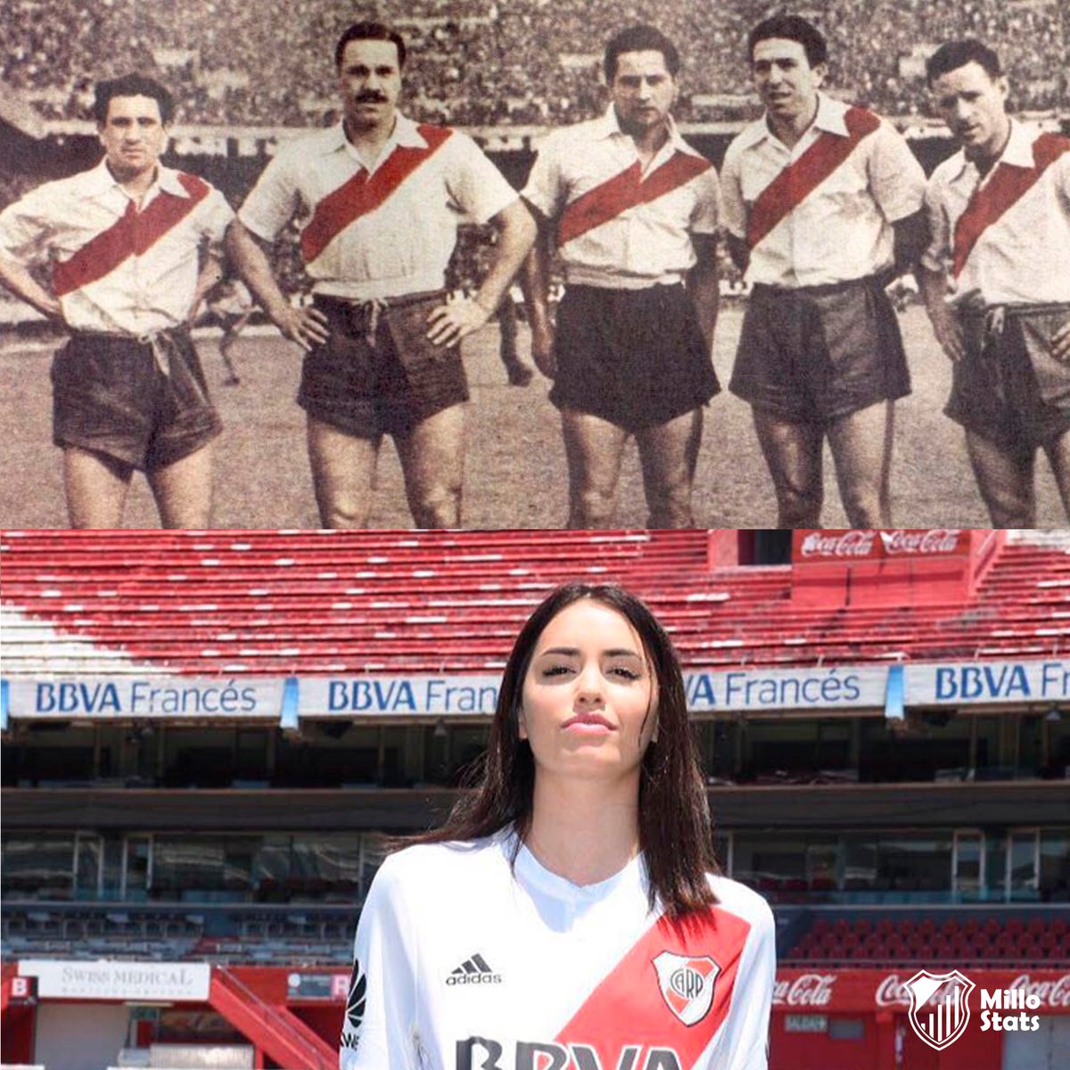 “¿La mejor delantera de la historia de River? La de la Máquina; Muñoz, Moreno, Pedernera, Labruna y Lousteau”

🎙️ Lali Espósito a 1 mes de su show en el Monumental 🐔
