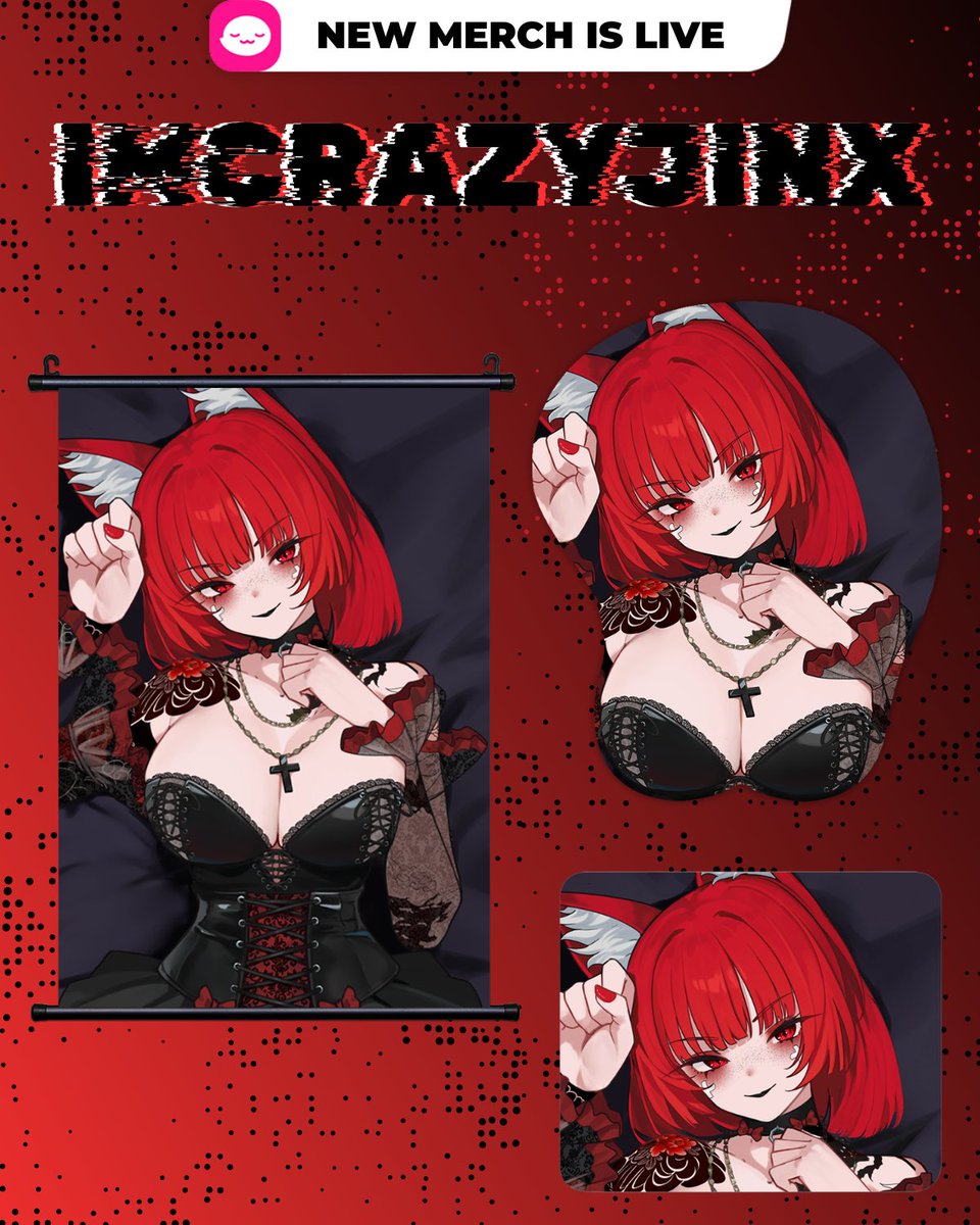 ImCrazyJinx's tweet photo. THE DAY HAS ARRIVED!! 

My official 3D Booba Mousepads are FINALLY available! 

Get yours now!

https://t.co/uVrDLBkLBM https://t.co/22bdxuDUMz