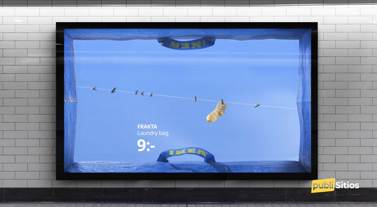 IKEA hizo OOH usando prácticamente solo la FRAKTA. 🟦

Y funciona porque esa bolsa ya vive en la cabeza de todos.
No necesitas logo gigante cuando el objeto ya es reconocible.
#IKEA #OOH #Branding #Creatividad #Diseño