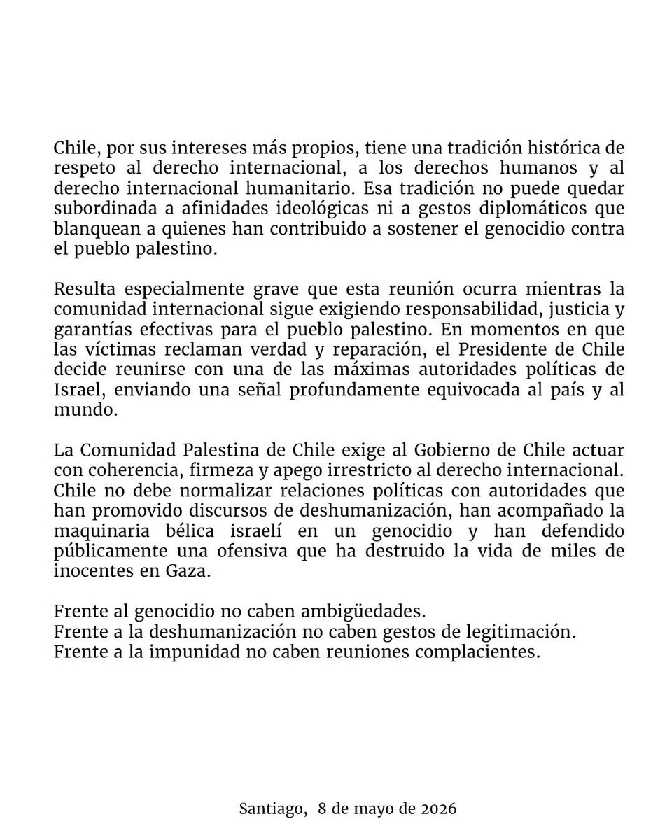 Comunidad Palestina de Chile tweet media