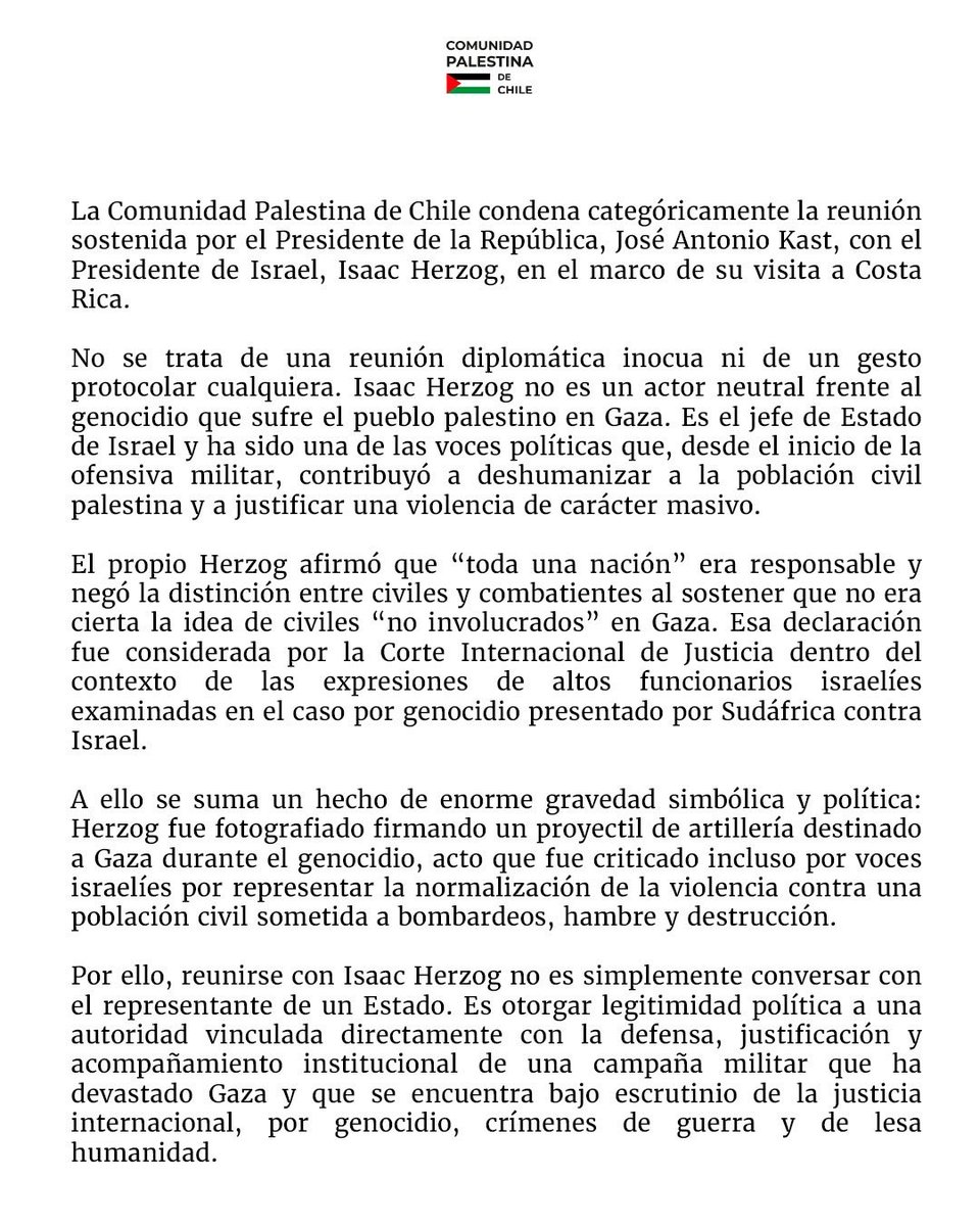 Comunidad Palestina de Chile tweet media
