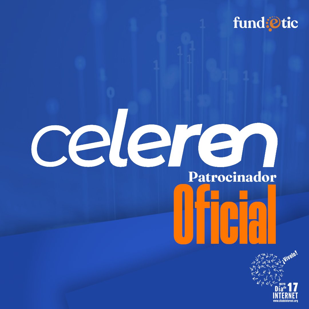 fundeticorg's tweet photo. Nos enorgullece presentar a CELEREN como Patrocinador Oficial del Día del Internet Bolivia 2026.  
Foro pasado, presente y futuro del Internet en Bolivia: 
🗓️ 14 de mayo
📍 Auditorio de la UPB, calle 5 de Obrajes
🕛 18:00 horas

 #InternetDayBolivia2026 #DíaDelInternet #17demayo https://t.co/nJjBhqChXg