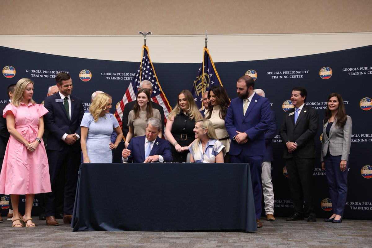 GPSTC's tweet photo. On Wednesday, the GPSTC had the honor of hosting Governor Brian Kemp for a bill signing ceremony. It was a privilege to welcome Governor Kemp, First Lady Marty Kemp, &amp; members of the Georgia General Assembly as the Governor for this event.

Photo Album: https://t.co/e7bhp5opdF https://t.co/qnPe2mQxgW