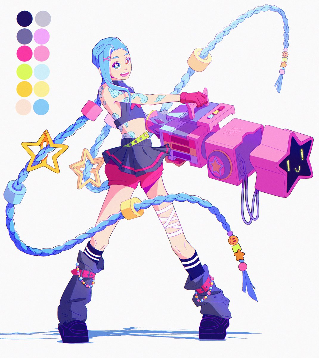 jaelloow's tweet photo. Nuevo fan art✨🙂‍↕️👌🏻
Jinx a mi estilo⭐️ espero les guste demasiado así como a mi🤍🫂
(El arma y algunas cositas más fueron referencias de Pinterest)
#jinx #jinxarcane #kawaii #illustrationartists #artistsofig https://t.co/2nhhuImcj1
