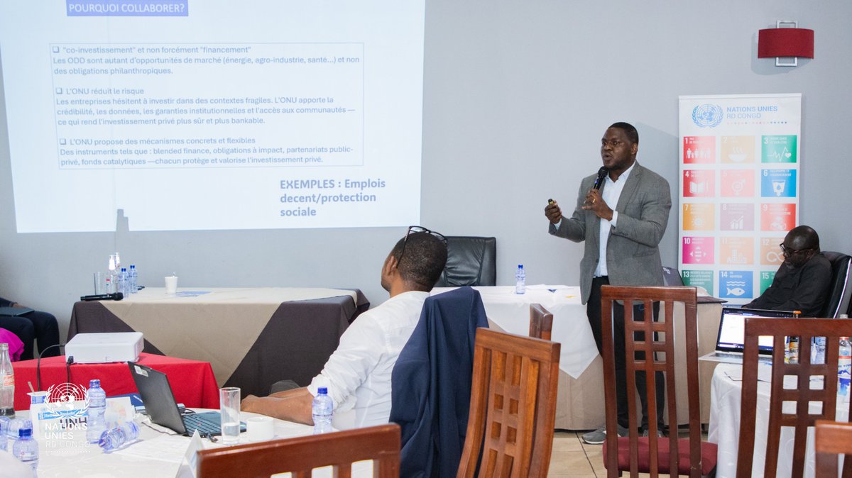 ONURDCongo's tweet photo. L’UNCT a également engagé un dialogue avec le secteur privé, s’inspirant d’expériences réussies au Kenya. Les discussions ont permis d’identifier des axes concrets de partenariat NU–secteur privé à développer, fondés sur une vision partagée de création de valeur et d’impact. https://t.co/s5RkHnHSdP