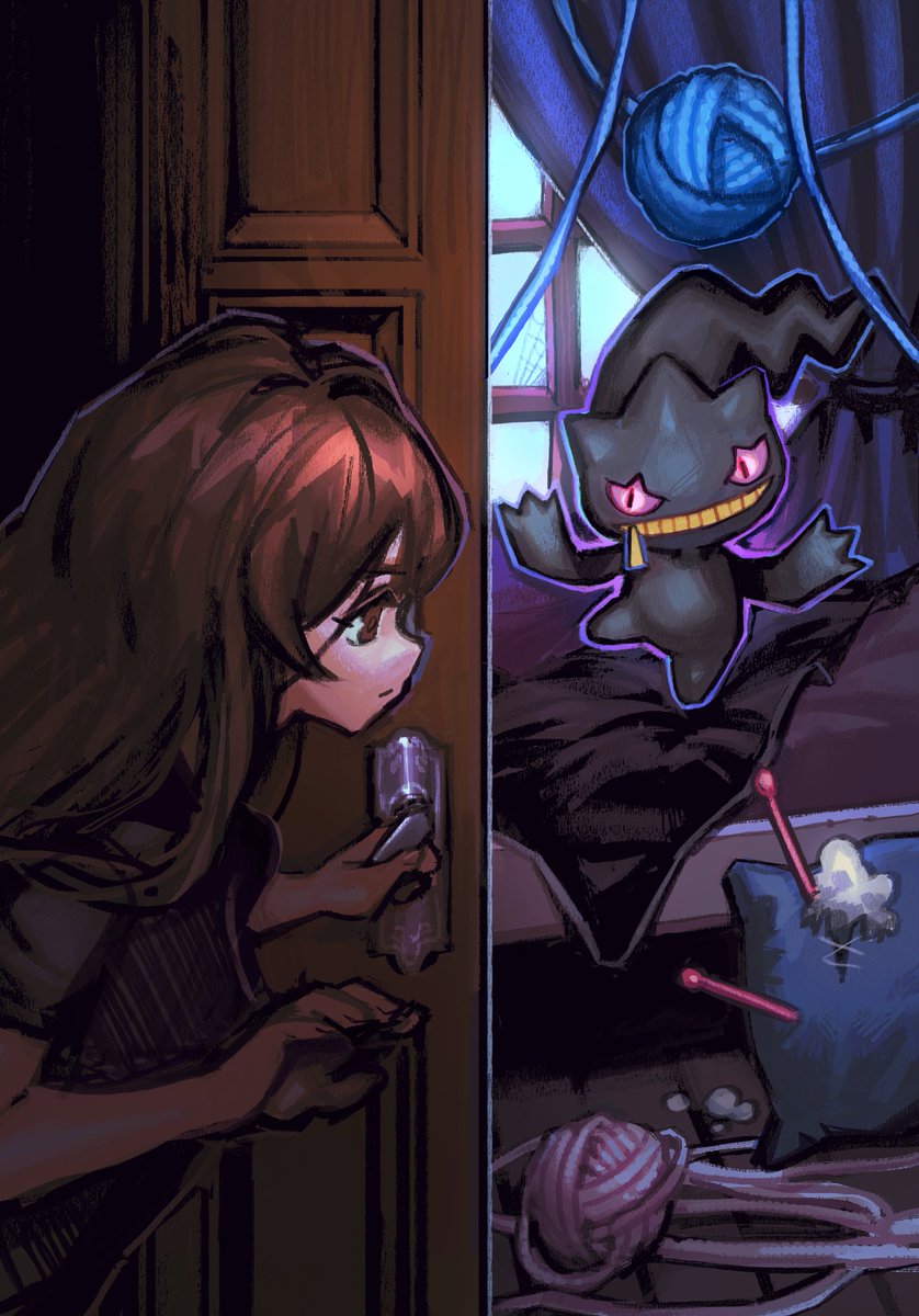 meltt_ed's tweet photo. My banette card art without the written parts https://t.co/Xdj7TFZ2PH