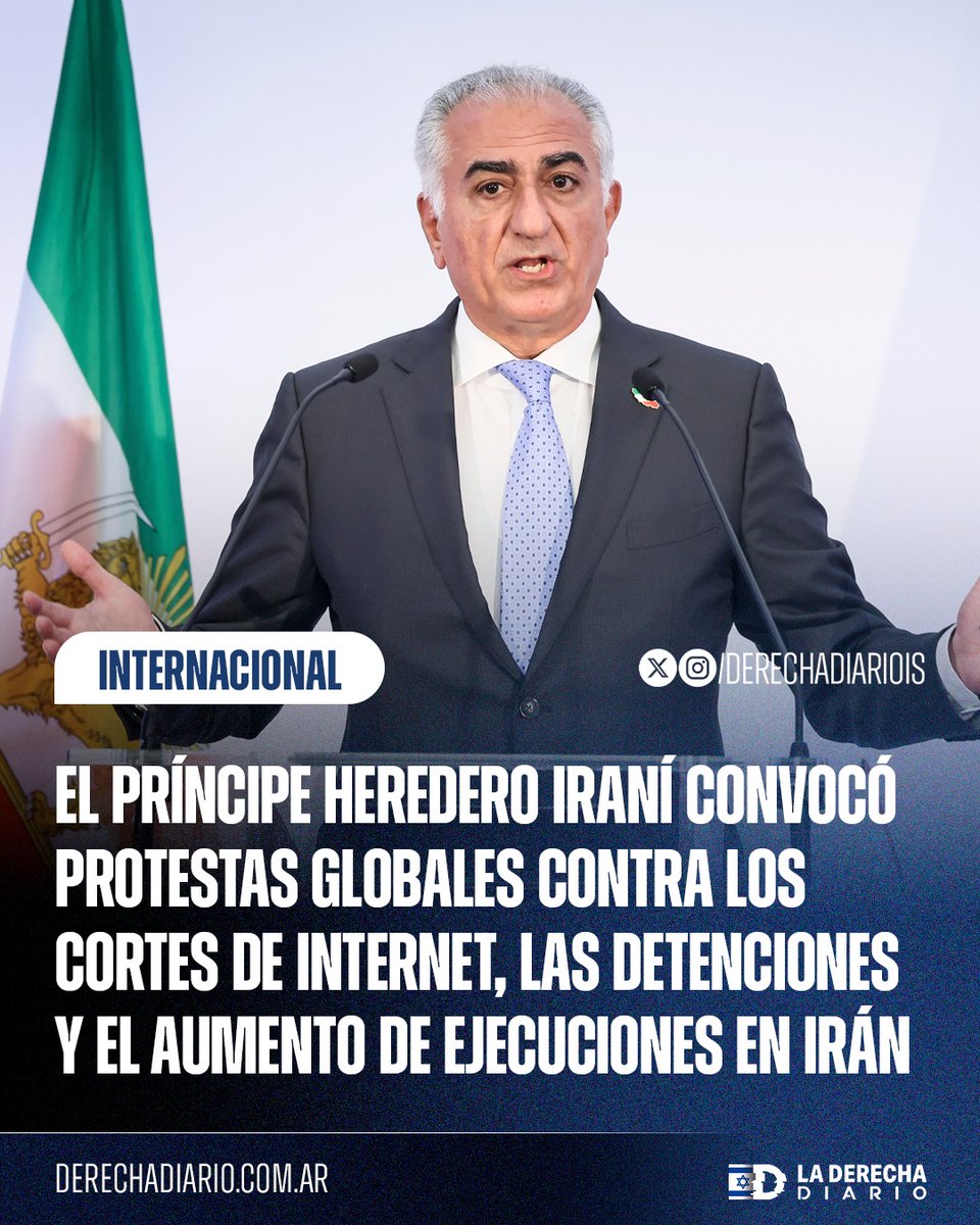 🚨🇮🇷 | SE LES VIENE LA NOCHE: El príncipe exiliado de Irán, Reza Pahlavi, anunció que los iraníes realizarán manifestaciones el domingo 20 de Ordibehesht en protesta por los cortes de internet, las detenciones masivas y el aumento de ejecuciones en manos del terrorimo islámico.