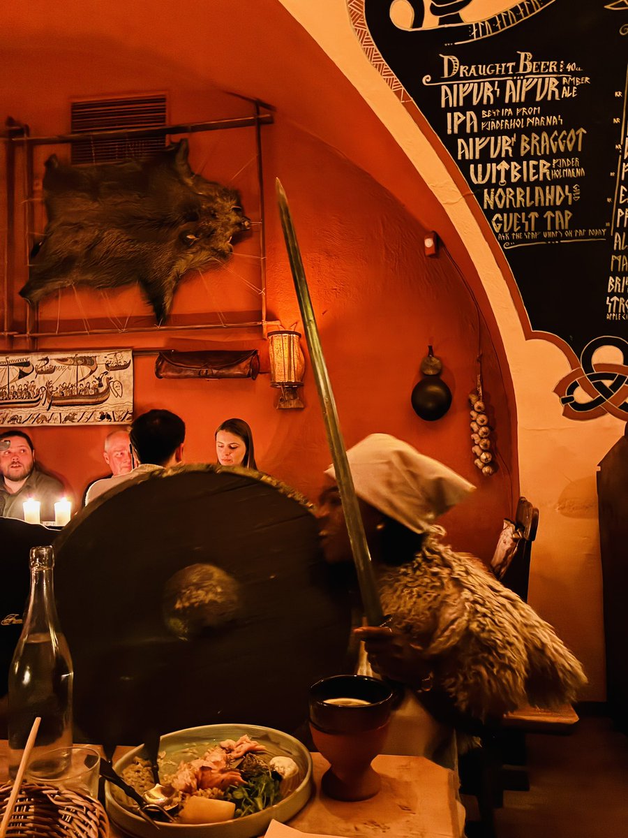 joyfullc's tweet photo. 😊So today was wild!
I visited this
super cool Viking-themed restaurant in Stockholm and it was EPIC! ⚔️
The food was straight fire🔥, and the atmosphere👌🏾
Would totally recommend checking it out if you're into Norse vibes 

#Stockholm https://t.co/CyjT9IHTON