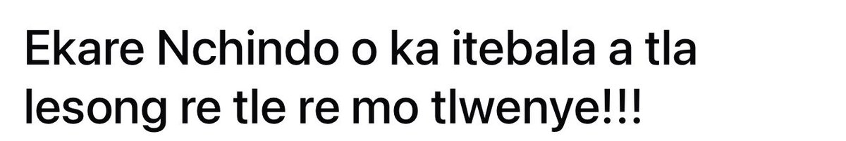 Nna Batswana ba ntena tota 😂😂😂
