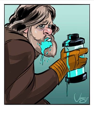 Luke in the George Lucas continuity: happily married, has a kid, leader of the stronger version of the Jedi Order, and loved, feared, and respected through the galaxy.

Luke in the Disney continuity: a failure who lives alone on a deserted island after attempting to murder his