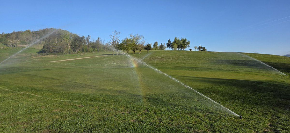 david_davies_77's tweet photo. Still little growth on our greens at the moment, but everywhere else seems to be coming alive. 
#golfcoursemaintenance #greenkeeper #greenkeeping #stress https://t.co/O8EtFA9oc6