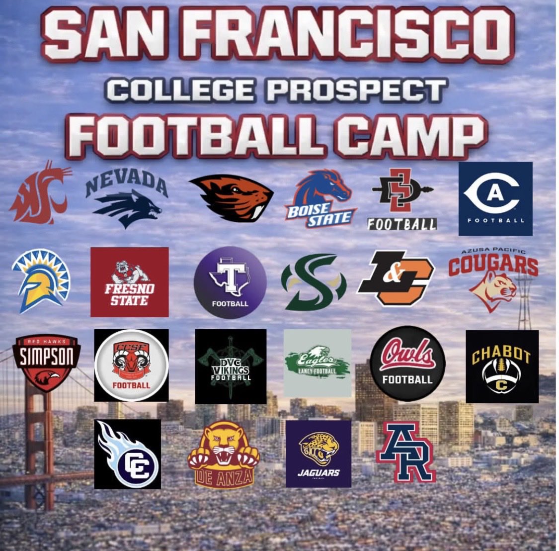 CalebRedemer's tweet photo. Thank you @CoachFredV for putting on the SF College Prospect Football Camp and the opportunity to compete and represent my team and community. https://t.co/srPC8Lwuie