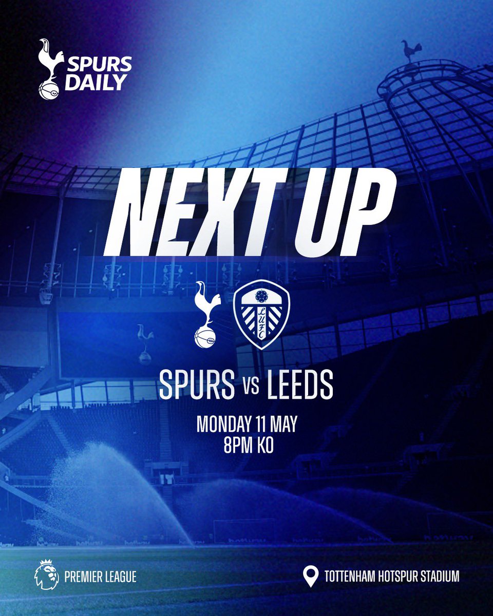 SpursDaily_'s tweet photo. Next up #Spurs vs #Leeds. 

A must win match for #Tottenham to all but survive relegation. 

Graphic made by @gurts82 🤝 https://t.co/iUNfYpOOaS